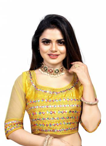 Grab These Beautiful Colored Readymade Blouse.Its Fabricated On Silk With Designer Mirror Embroidery Work.Buy Now.