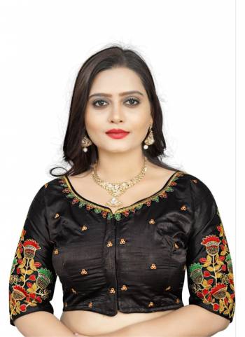 Grab These Beautiful Colored Readymade Blouse.Its Fabricated On Silk With Designer Mirror Embroidery Work.Buy Now.