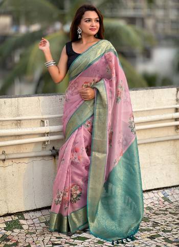 Looking These Party Wear Saree in Fine Colored.These Saree And Blouse is Fabricated On Crush Tissue.Its Beautified With Weaving Jari Border Pallu Designer With Floral Printed.