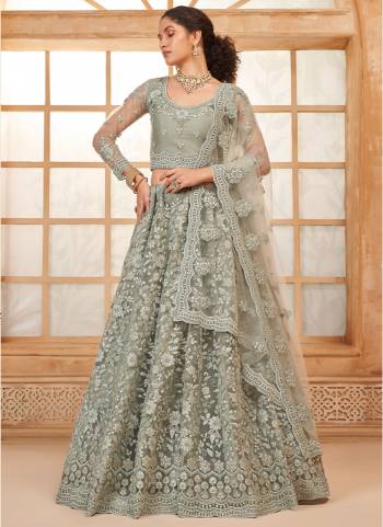 For A Designer Look,Grab These Lehenga Choli in Fine Colored.These Lehenga And Blouse Are Fabricated On Soft Net Pair With Soft Net Dupatta.Its Beautified With Designer Heavy Thread Embroidery With Diamond Work.