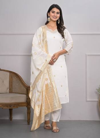 Attrective These Designer Suit in Fine Colored Pair With Bottom And Dupatta.These Top And Bottom Are Fabricated On Viscose Silk Pair With Jacquard Dupatta.Its Beautified With Designer Embroidery Work.