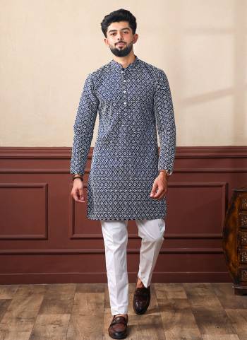 For A festive Wear,Grab These Readymade Kurta With Pyjama in Fine Colored.These Kurta is Fabricated On Khadi Silk And Art Silk Pyjama With Designer Chikankari Embroidery Work.Buy Now.