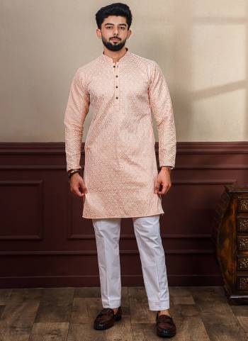 For A festive Wear,Grab These Readymade Kurta With Pyjama in Fine Colored.These Kurta is Fabricated On Khadi Silk And Art Silk Pyjama With Designer Chikankari Embroidery Work.Buy Now.