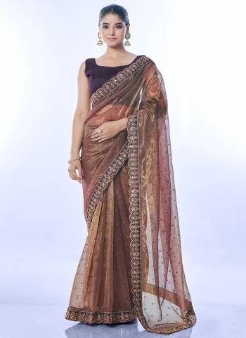 Looking These Festive Wear Saree in Fine Colored.These Saree is Fabricated On Golden Net Pair With Mono Banglori Blouse.Its Beautified Designer Sequance Embroidery Work.