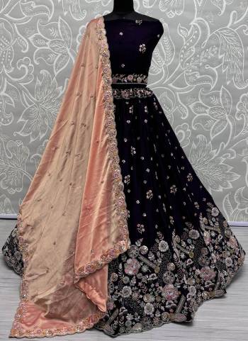 For A Fancy Designer Look,Grab These Lehenga Choli With Dupatta in Fine Colored.These Lehenga And Choli Are Silk And Dupatta Are Fabricated On Chinon Pair.Its Beautified With Designer Double Sequance,Thread Embroidery Work.