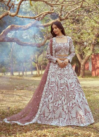 Attrective Looking This Partywear Fine Color Fancy Heavy Designer Choli And Lahenga Fabriced On Satin And Dupatta Net In Fabricated Beautified With Attrective Designer Heavy Embroidery Work. Buy Now.