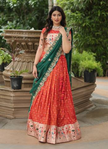 For A Designer Look,Grab These Lehenga Choli in Fine Colored.These Lehenga And Blouse Are Fabricated On Cosmos Jacquard Pair With Russion Silk Dupatta.Its Beautified With Wevon Meenakari Designer,Embroidery Work.