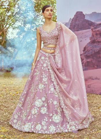 Attrective Looking This Partywear Fine Color Fancy Heavy Designer Choli And Lahenga Fabriced On Organza And Dupatta Organza In Fabricated Beautified With Attrective Designer Heavy Embroidery Work. Buy Now.