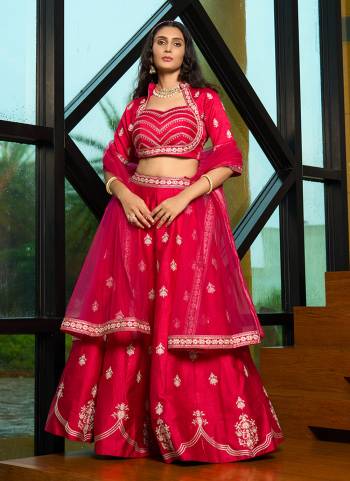 A Designer Look,Grab These  Lehenga Choli in Fine Colored.These Lehenga And Blouse Are Art Silk And Dupatta Are Fabricated On Net.Its Beautified With Designer Embroidery Work.