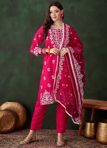 Attrective These Beautiful Looking Readymade Suits With Dupatta.These Suit is Fabricated On Top Are Roman Silk And Bottom Are Roman Silk And Organza Dupatta .Its Beautified With Designer Chikankari Embroidery Work.