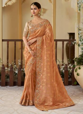 Attrective This Partywear Saree Paired With Blouse.This Saree Are Viscose Tissue And Blouse Are Banarasi Silk Based Fabric With Weaving Jari Designer With Embroidery Work. Buy This Pretty Saree Now.