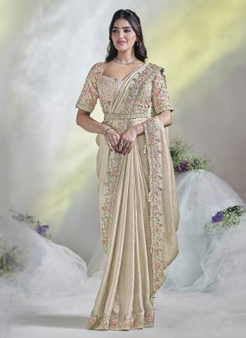 Look Attrective These Designer Party Wear Ready To Wear Saree With Blouse in Fine Colored.These Saree Are Two Tone Satin Sik And Blouse Satin Silk is Fabricated.Its Beautified Designer Embroidery Work.