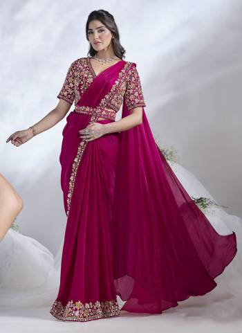 Look Attrective These Designer Party Wear Ready To Wear Saree With Blouse in Fine Colored.These Saree Are Two Tone Satin Sik And Blouse Satin Silk is Fabricated.Its Beautified Designer Embroidery Work.