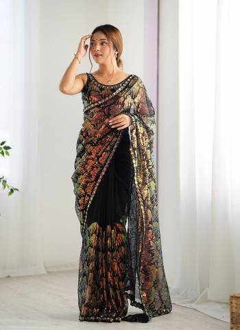 Garb These Party Wear Saree in Fine Colored.These Saree Are Mono Net And Blouse is Mono Net Fabricated.Its Beautified With Designer Heavy Sequance Embroidery Work.