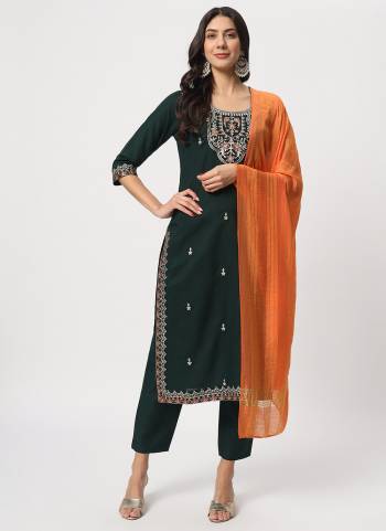 Garb These Beautiful Looking Readymade Suits.These Top Are Cotton And Bottom Are Cotton And Dupatta Are Viscose Fabricated.Its Beautified With Embroidery Work.