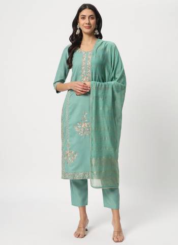 Garb These Beautiful Looking Readymade Suits.These Top Are Cotton And Bottom Are Cotton And Dupatta Are Viscose Fabricated.Its Beautified With Embroidery Work.