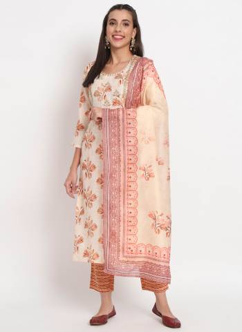 Looking These Beautiful Looking Readymade Suits.These Top And Bottom Are Magic Cotton And Dupatta Are Muslin Fabricated.Its Beautified With Designer Printed,Embroidery Work.