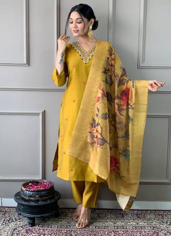 Looking These Suit in Fine Colored Pair With Bottom And Dupatta.These Top And Bottom Are Fabricated On PV Chanderi Pair With Jacquard Dupatta.Its Beautified With Designer Embroidery Work .