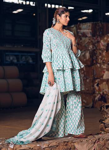 Looking These Beautiful Looking Readymade Suits.These Top Are Cotton And Bottom Are Cotton And Dupatta Are Cotton Fabricated.Its Beautified With Designer Printed With Work.