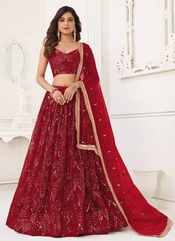 For A Different Look,Grab These Party Wear Designer Lehenga in All Over Pretty Colored Pair With Blouse And Dupatta.These Lehenga Choli And Dupatta is All Over Butterfly Net Base Fabric With Designer Thread,Sequance,Real Mirror Embroidery Work.