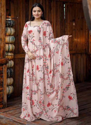 Atrective These Beautiful Looking Readymade Gown With Dupatta.These Gown Are Georgette Fabricated On Georgette Dupatta.Its Beautified With Designer Digital Printed.