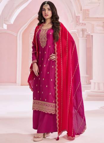 Attrective These Designer Plazzo Suit in Fine Colored Pair With Bottom And Dupatta.These Top Are Vichitra And Dupatta Are Fabricated On Chinon Pair With Santoon Bottom.Its Beautified With Santoon Inner.Its Beautified With Heavy Designer Jari Embroidery Work.