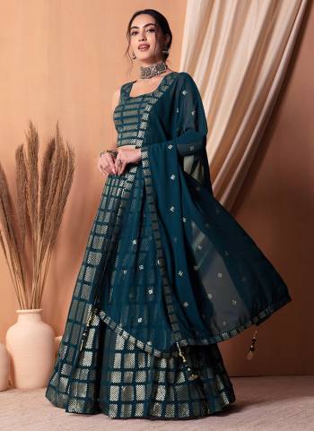 For A Fancy Designer Look,Grab These Lehenga Choli With Dupatta in Fine Colored.These Lehenga And Choli Are Georgette And Dupatta Are Fabricated On Georgette Pair.Its Beautified With Designer Sequance & Thread Embroidery Work.