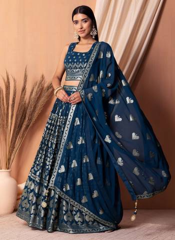 For A Fancy Designer Look,Grab These Lehenga Choli With Dupatta in Fine Colored.These Lehenga And Choli Are Georgette And Dupatta Are Fabricated On Georgette Pair.Its Beautified With Designer Sequance & Thread Embroidery Work.