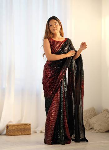 Attrective Look These Party Wear Saree in Fine Colored.These Saree Are Georgette And Blouse is Satin Banglori Fabricated.Its Beautified With Designer Sequance Embroidery Work.