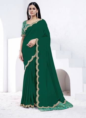 Look Attrective These Designer Party Wear Saree in Fine Colored.These Saree Are Crepe Silk And Blouse Jacquard Gota is Fabricated.Its Beautified Desiger Hand Work.