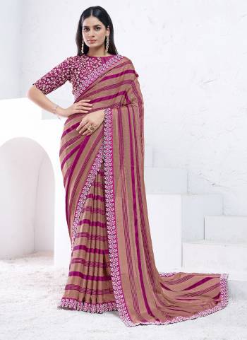 Look Attrective These Designer Party Wear Saree in Fine Colored.These Saree Are Pattern Georgette And Blouse Japan Poly is Fabricated.Its Beautified Desiger Hand Work.