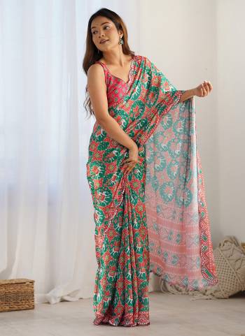 Garb These Party Wear Saree in Fine Colored.These Saree And Blouse is Chinon Fabricated.Its Beautified With Designer Digital Printed With Mirror Cut Work.