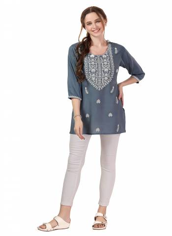 Attrective These Party Wear Kurti in Fine Colored.These Kurti Are Fabricated On Rayon.Its Beautified With Designer Chikankari Embroidery Work.