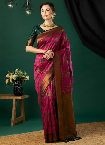 Looking These Party Wear Saree in Fine Colored Pair With Blouse.These Saree and Blouse Are Fabricated On Banarasi Silk.Its Beautified With Wevon Jari Designer.