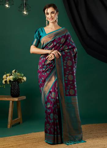 Looking These Party Wear Saree in Fine Colored Pair With Blouse.These Saree and Blouse Are Fabricated On Banarasi Silk.Its Beautified With Wevon Jari Designer.