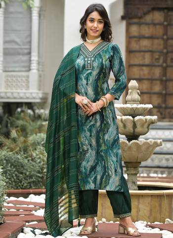 Garb These Beautiful Looking Readymade Suits.These Top Are Roman Silk And Bottom Are Roman Silk And Dupatta Are Chanderi Silk Fabricated.Its Beautified With Disigner Printed With Embroidery Work.