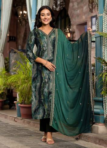 Garb These Beautiful Looking Readymade Suits.These Top Are Roman Silk And Bottom Are Roman Silk And Dupatta Are Chiffon Fabricated.Its Beautified With Disigner Printed With Embroidery Work.