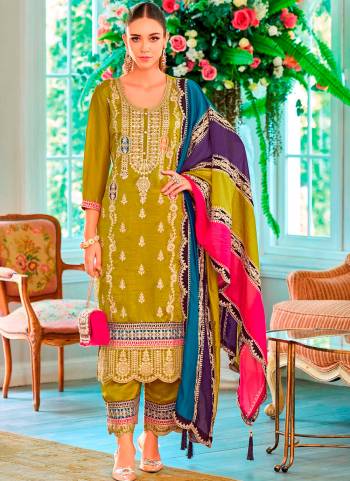 Garb These Designer Plazzo Suit in Fine Colored Pair With Bottom And Dupatta.These Top Are Chinon And Dupatta Are Fabricated On Chinon Pair With Chinon Bottom.Its Beautified With Santoon Inner.Its Beautified With Heavy Designer Embroidery Work.