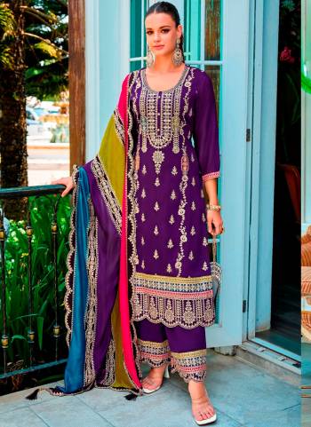 Garb These Designer Plazzo Suit in Fine Colored Pair With Bottom And Dupatta.These Top Are Chinon And Dupatta Are Fabricated On Chinon Pair With Chinon Bottom.Its Beautified With Santoon Inner.Its Beautified With Heavy Designer Embroidery Work.