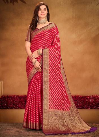 Grab These Party Wear Saree in Fine Colored Pair With Blouse.These Saree and Blouse Are Fabricated On Georgette.Its Beautified With Wevon Jacquard Designer.