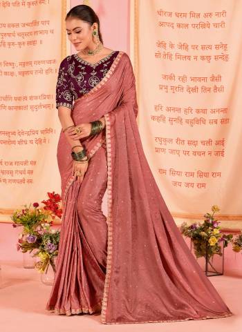 Looking These Party Wear Saree in Fine Colored.These Saree Are Satin Jacquard And Blouse is Fabricated On Silk Blend Pair.Its Beautified With Wevon Designer With Embroidery Work Border,Blouse.