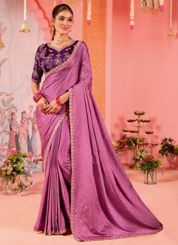 Looking These Party Wear Saree in Fine Colored.These Saree Are Satin Jacquard And Blouse is Fabricated On Silk Blend Pair.Its Beautified With Wevon Designer With Embroidery Work Border,Blouse.