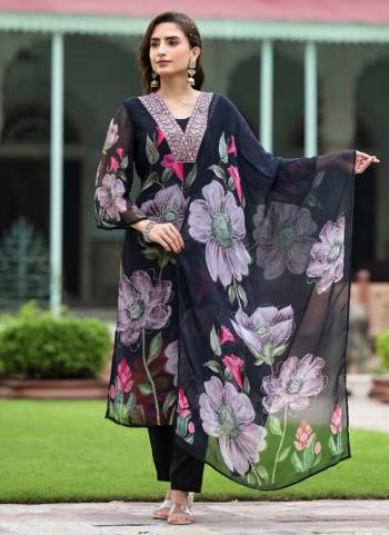 Attrective These Suit in Fine Colored Pair With Bottom And Dupatta.These Top Are Georgette And Bottom Are Fabricated On Rayon Pair With Georgette Dupatta.Its Beautified With Designer Printed,Embroidery Work.