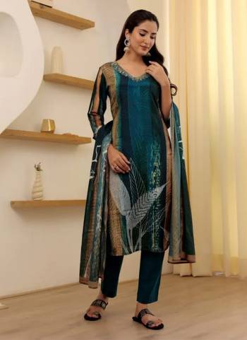 Attrective These Suit in Fine Colored Pair With Bottom And Dupatta.These Top And Bottom Are Fabricated On Rayon Slub Pair With Chanderi Cotton Dupatta.Its Beautified With Printed Designer,Embroidery Work.