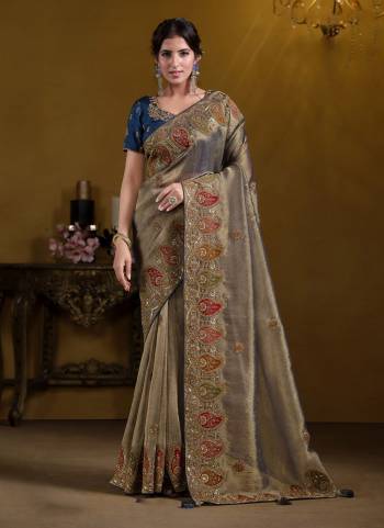 Look Attrective These Designer Party Wear Saree in Fine Colored.These Saree Are Georgette,Zari Organza And Blouse Viscose Satin is Fabricated.Its Beautified Heavy Desiger Embroidery,Khatli Work.