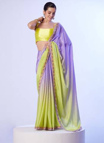 Attrctive These Fancy Saree in Fine Colored.These Saree Are Chinon And Blouse is Fabricated On Art Silk Pair.Its Beautified With Solid Disigner With Lace.