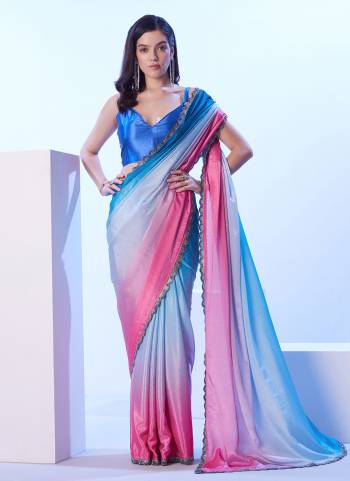 Attrctive These Fancy Saree in Fine Colored.These Saree Are Chinon And Blouse is Fabricated On Art Silk Pair.Its Beautified With Solid Disigner With Lace.