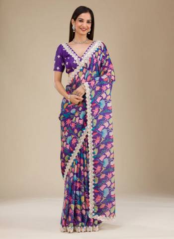 Attrective Look These Party Wear Saree in Fine Colored.These Saree Are Georgette And Blouse is Fabricated On Mono Banglori.Its Beautified With Designer Digital Printed With Codding,Sequance Embroidery Work.