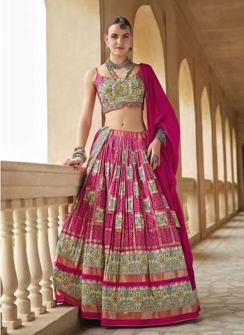 For A Designer Look,Grab These Lehenga Choli in Fine Colored.These Lehenga And Blouse Are Fabricated On Smooth Silk Pair With Georgette Dupatta.Its Beautified With Designer Foil Printed With Embroidery Work.