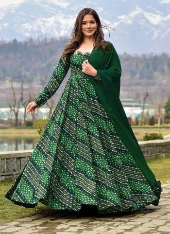 Attrective Looking These Beautiful Looking Readymade Long Gown With Dupatta.These Gown Are Rayon Fabricated With Georgette Dupatta.Its Beautified With Designer Digital Printed.